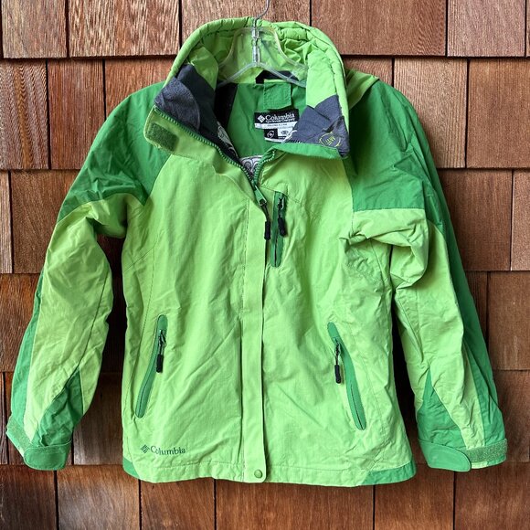 EUC Columbia Tonal Green Zip Front Bugaboo Interchange Jacket in Youth 10/12 - Picture 1 of 15